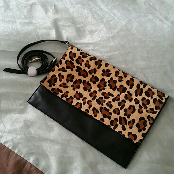 Zara Animal Print Clutch Crossbody Leopard 4495 NWT - Picture 5 of 8